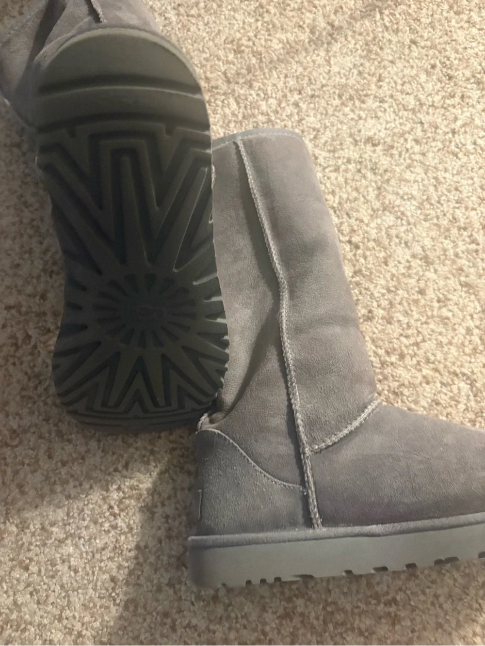 UGG Classic Tall Grey Suede Boots